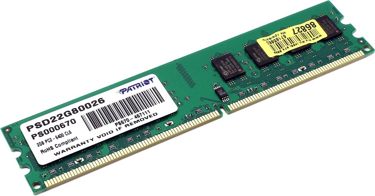    DDR-II DIMM 2048Mb PC-6400 Patriot CL6