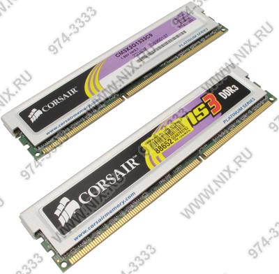    DDR3 DIMM  4Gb PC-10600 Corsair XMS3 [TW3X4G1333C9] KIT2*2Gb