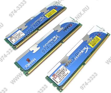    DDR3 DIMM  3Gb PC-14400 Kingston HyperX [KHX1800C9D3K3/3GX] KIT 3*1Gb CL9