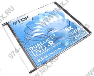   DVD-R TDK  8x 8.5Gb dual layer slim