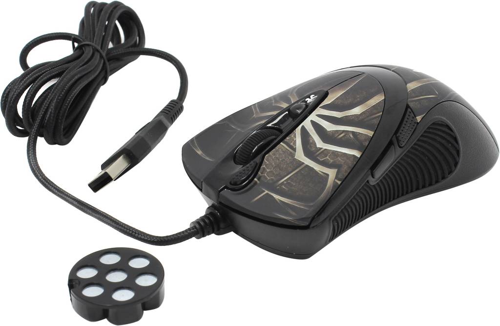   USB A4-Tech Game Laser Mouse [XL-747H] (3600dpi) (RTL) 7.( )