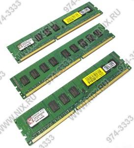    DDR3 DIMM  6Gb PC-10600 Kingston ValueRAM [KVR1333D3E9SK3/6GI] KIT 3*2Gb CL9 ECC