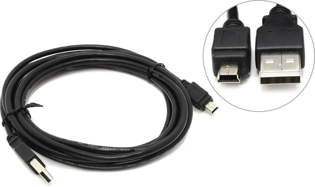   USB 2.0 AM -- > mini-B 5P 3.0