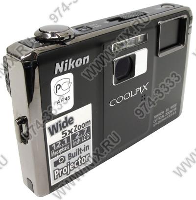    Nikon CoolPix S1000pj[Black](12.1Mpx,28-140mm,5x,F3.9-5.8,JPG,36Mb+0Mb SD,2.7,USB2.