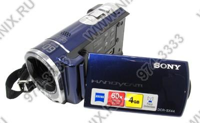    SONY DCR-SX44E[Blue]Digital Handycam Video Camera(0.8Mpx,60xZoom,,2.7,4Gb+MS