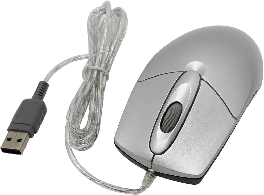   USB A4-Tech Optical Mouse [OP-720-Silver(3)] (RTL) 3.( )