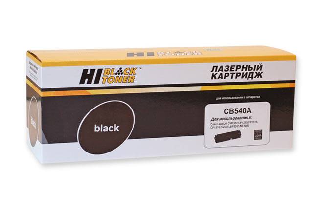  - HP CB540A  CLJ CM1300/CM1312/CP1210/CP1215 (Hi-Black) CB540A, BK, 2,2K CB540A