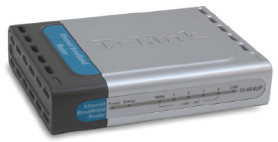    4-. D-Link [DI-604UP]Ethernet Broadband Router +Print Server(4UTP 10/100Mbps,1WAN,US