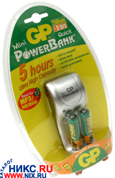  -  GP [GPPB25GS250-C2] Mini PowerBank Quick (NiMh, AA/AAA) +AAx2. .