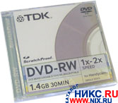   Mini DVD-RW 1.4Gb 2x TDK ScratchProof