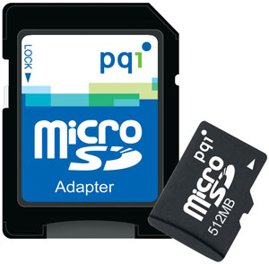    microSD  512Mb PQI + microSD Adapter
