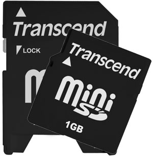    miniSD 1Gb Transcend [TS1GSDM]+ miniSD-- >SD Adapter