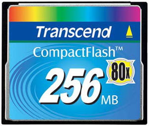    Transcend [TS256MCF80] CompactFlash Card 256Mb 80x