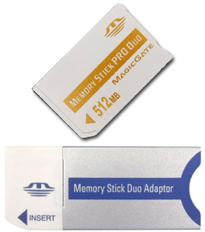    Transcend[TS512MMSD]Memory Stick PRO DUO 512Mb + Memory Stick DUOAdapter