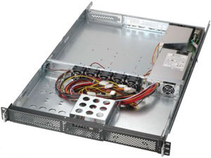   E-ATX Server Case Chieftec UNC-110L-B Black 350W (24+8,  P4) 1U 19RM