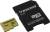   microSDHC  8Gb Transcend [TS8GUSD500S] Class 10 + microSD-- >SD Adapter