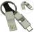 заказать Брелок-кабель USB AM-- >USB-C/microUSB/ Lightning