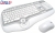   BTC Smart Office Keyboard+Mouse 8190URF White (Ergo,/,USB+ 3,Roll,USB)