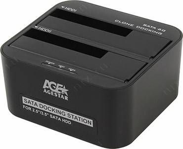    AgeStar [3UBT6-6G-Black] SATA Docking Station( .3.5/2.5SATA HDD, USB3.0)